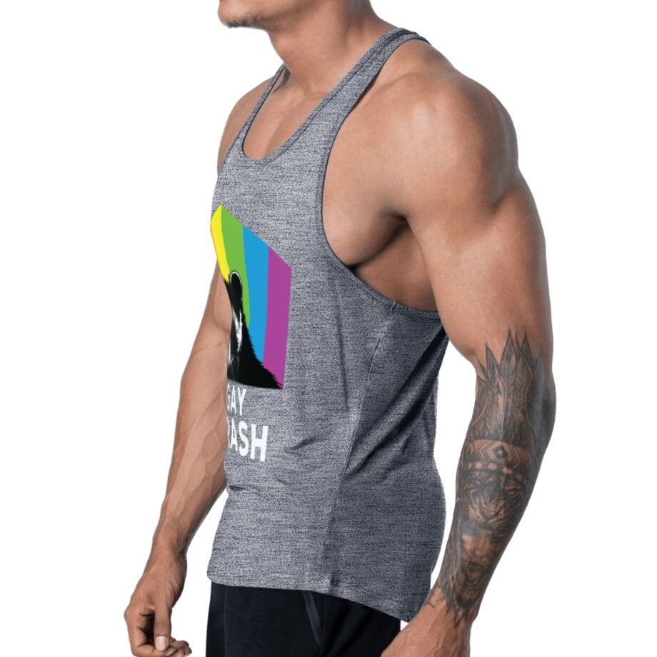 Gay Trash Print Mens Sports Tank Top