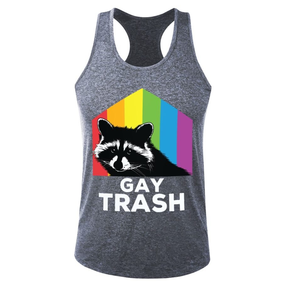 Gay Trash Print Mens Sports Tank Top