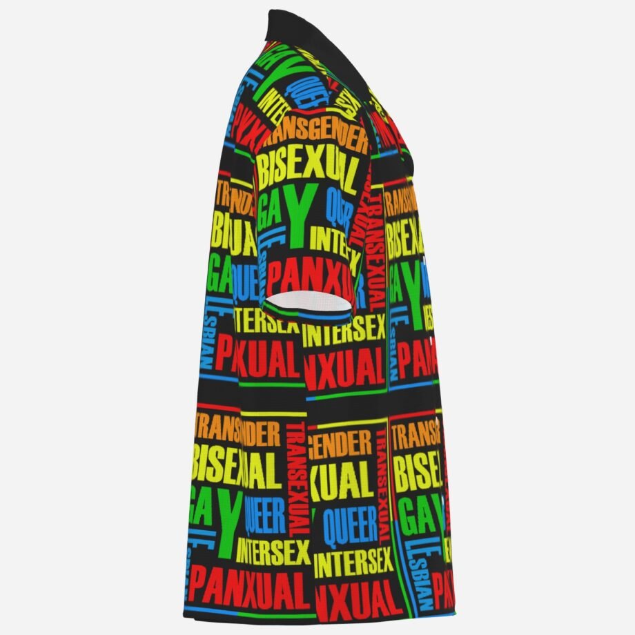 LGBTQAI Print Mens Shirt Lapel Oversized