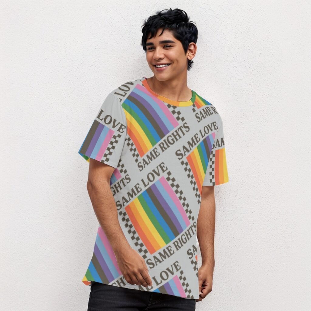 Same Love Same Rights Print Mens O Neck T Shirt