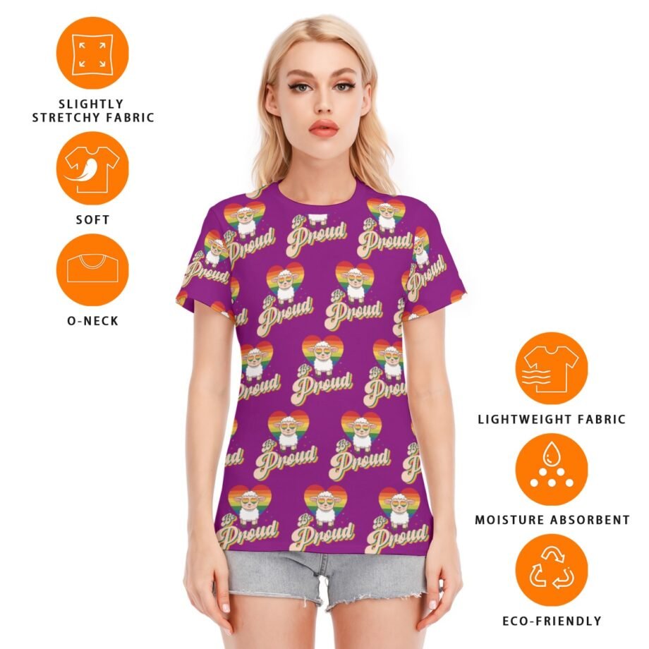 Be Proud Womens Round Neck T Shirt | 190GSM Cotton