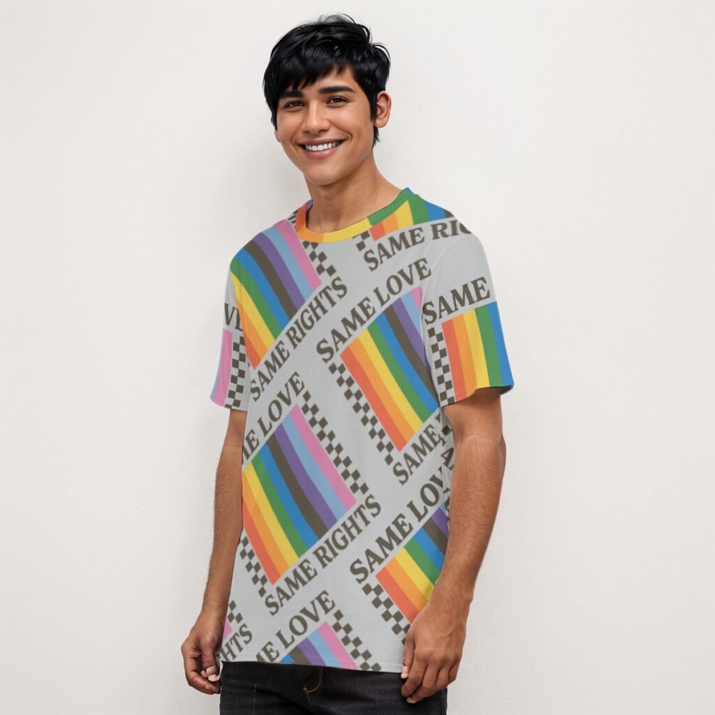 Same Love Same Rights Print Mens O Neck T Shirt