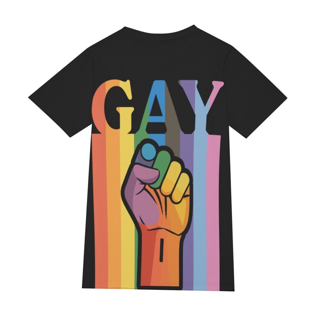 Gay Power Print Mens O Neck T Shirt | 190GSM Cotton